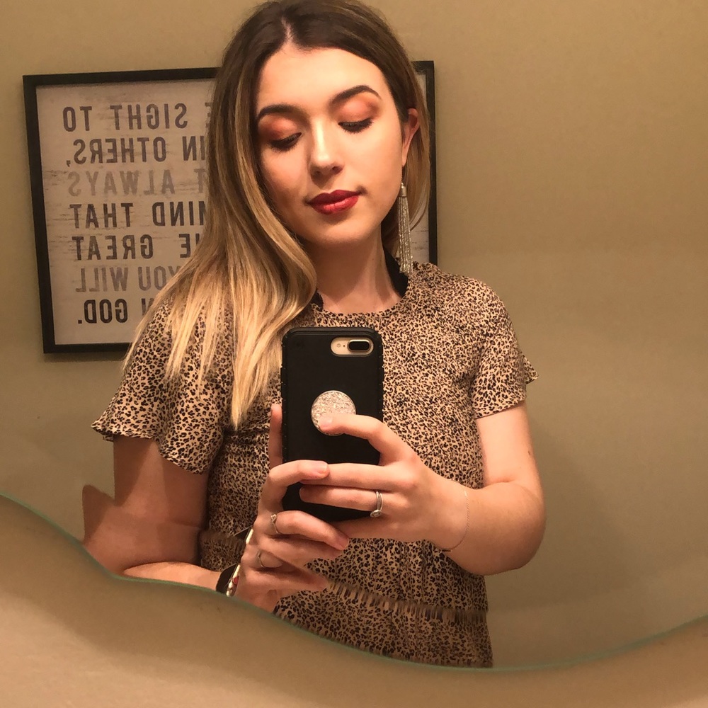 Leopard print top